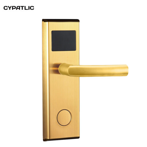 Door Lock With RFID Card Access Control – Gold – 1 Set