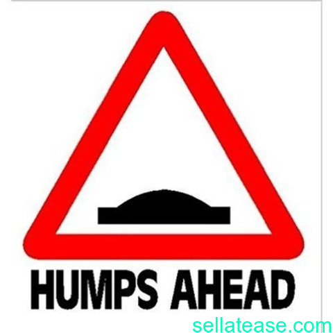 Aluminum Reflective Safety Hump Warning Sign