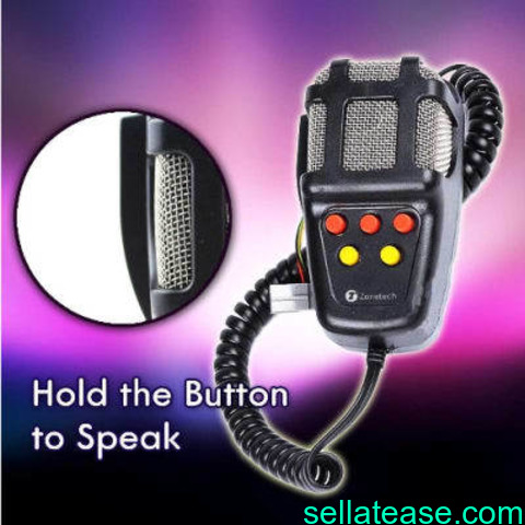 5 Tones Car Siren Vehicle Horn With Mic PA Speaker System by hiphen solution