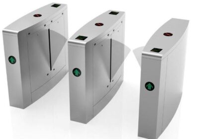 2-Channels-Flap-Barrier-Gate-Automatic-Systems-Turnstiles-IR-Sensor-Pedestrian-Gate2