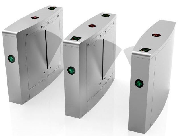 2 Channels Flap Barrier Gate Automatic Systems Turnstiles IR Sensor BY HIPHEN SOLUTIONS