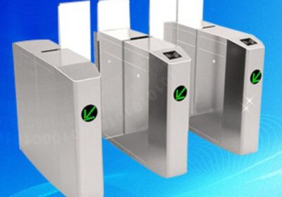 304-Stainless-Steel-Outdoor-Flap-Barrier-Turnstile-Noiseless-Speed-Security-Gate