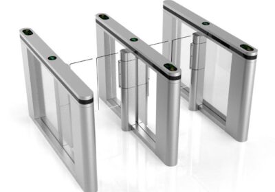 Glass-Lane-High-Speed-Flap-Barrier-Gate-With-10-Pairs-IR-Sensors-Turnstile