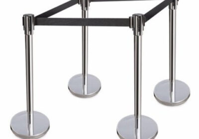 Retractable-Belt-Stanchions-Stainless-Steel-36-Inch-Height-Crowd-Control-Barrier-4-Pieces