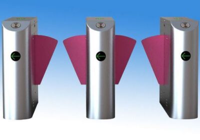 Waist-Height-Optical-Flap-Barrier-Gate-Auto-Vertical-Tripod-Turnstile-Access-Control