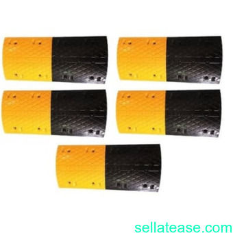 4m Rubber Traffic Speed Breaker Bump Hump with End Caps