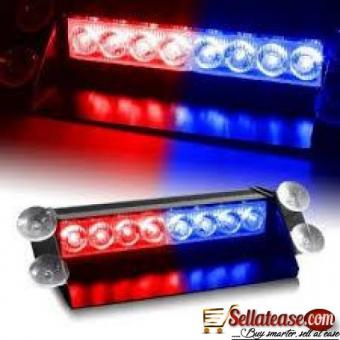 8 LED Visor Dashboard Emergency Strobe Lights – Blue & Red by hiphen solutions