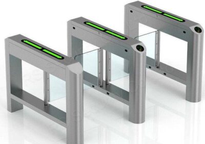 High-Security-Supermarket-Swing-Gate-Card-Reading-Smart-Turnstile