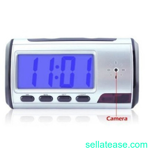 Portable Alarm Clock Spy Camera DVR with Motion Detection,