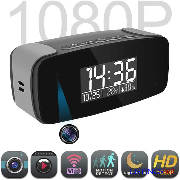 Portable Alarm Clock Spy Camera DVR with Motion Detection (Tf Card Not Included)