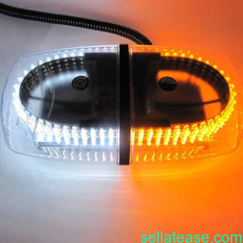 Dual Color Amber & White 240-LED Snow Plow Safety Strobe Light W