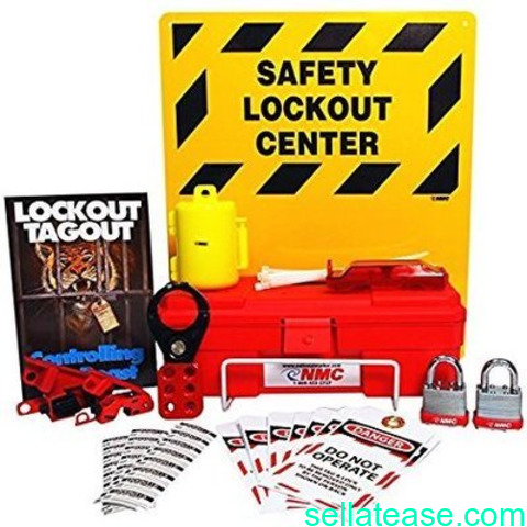 11 Piece Electrical Lock Out & TagOut LOTO Safety Center Kit,