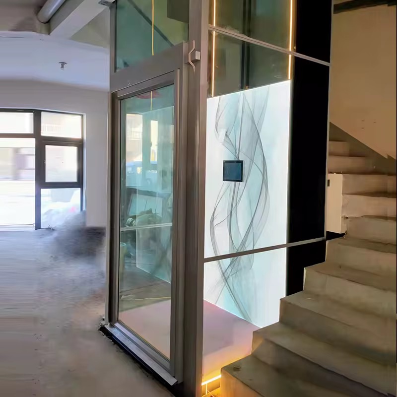 Elegant Glass 2 Floor 2 Passenger Home Elevator in Nigeria by hiphen