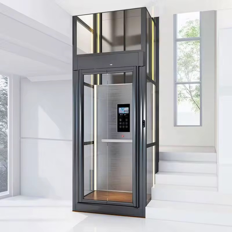 Luxury Glass 2 Floor 2 Passenger Home Elevator in Nigeria by hiphen