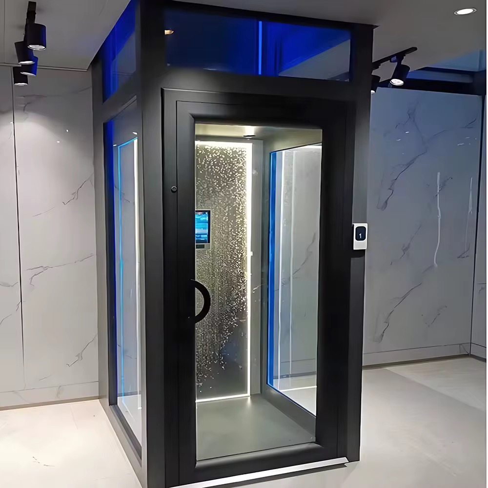 Premium Glass Door 3 Floor 2 Passenger Home Elevator by hiphen