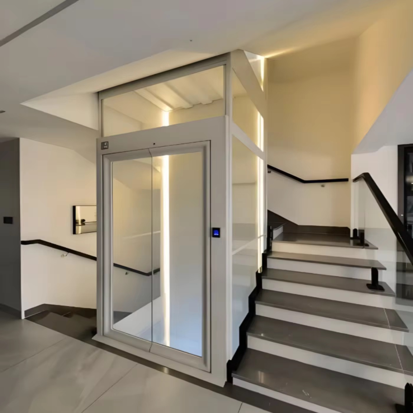 Smart Compact 3 Floor 2 Passenger Elevator for Homes by hiphen