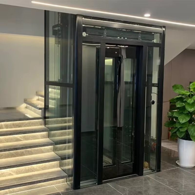 Modern 3-Floor Glass Capsule Elevator for Homes by hiphen