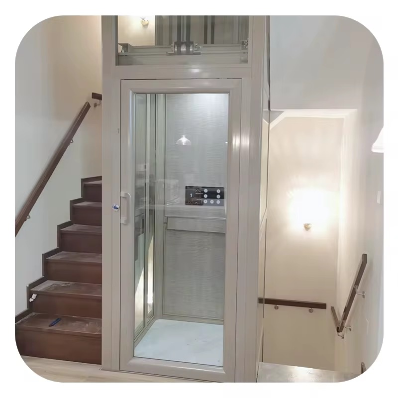 Energy-Efficient 320kg 3-Stop Stainless Steel Home Elevator by hiphen
