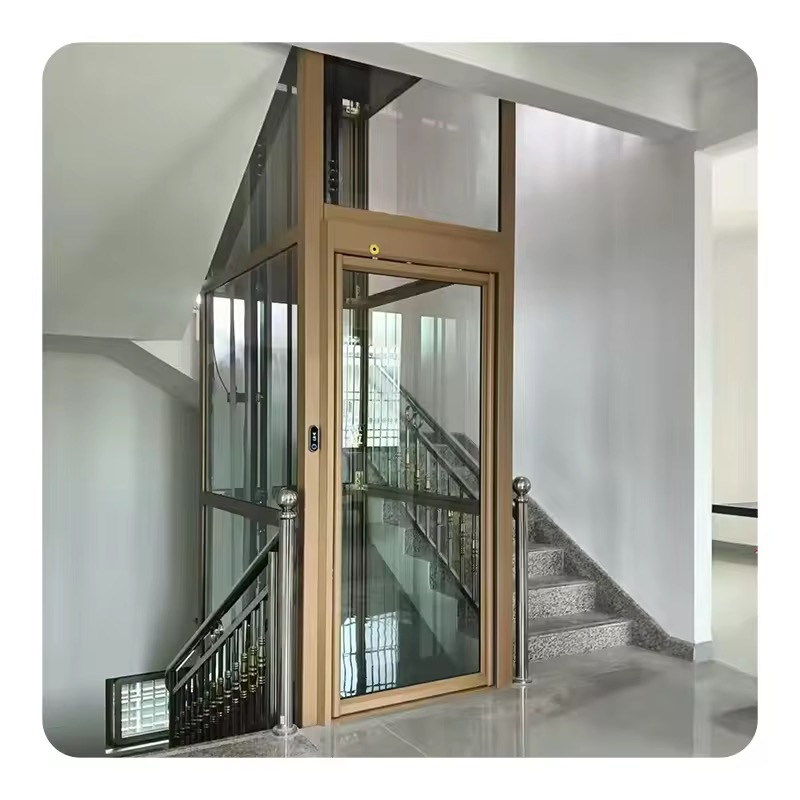 Sleek 4-Stop Hydraulic Gearless Lift for Smart Homes by hiphen