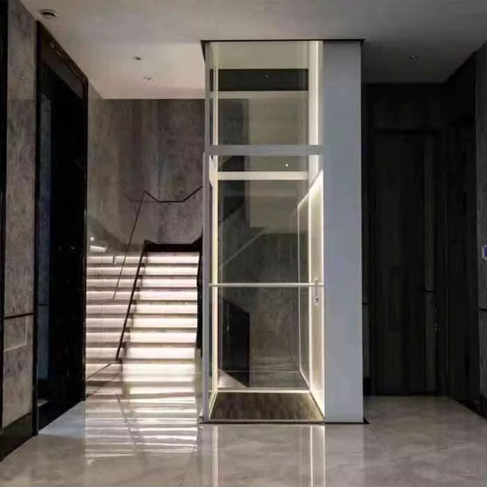 4-Stop Hydraulic Gearless Lift with Premium Finish by hiphen