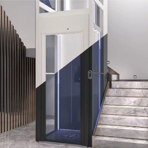 Outdoor Dual-Cabin Elevator by hiphen