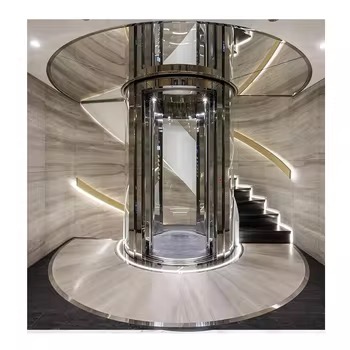 Frameless Circular Panoramic Home Lift by hiphen