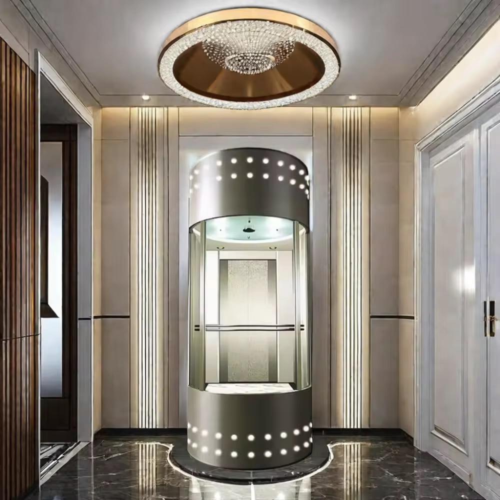 Panoramic Lift with Wooden Interior Finish by hiphen