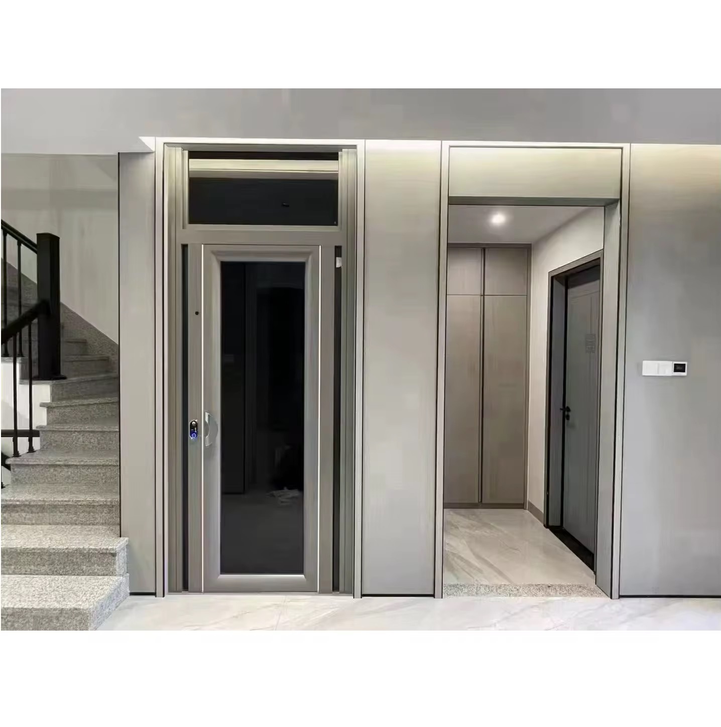 Dual Entry Home Lift for Corner Apartments by hiphen