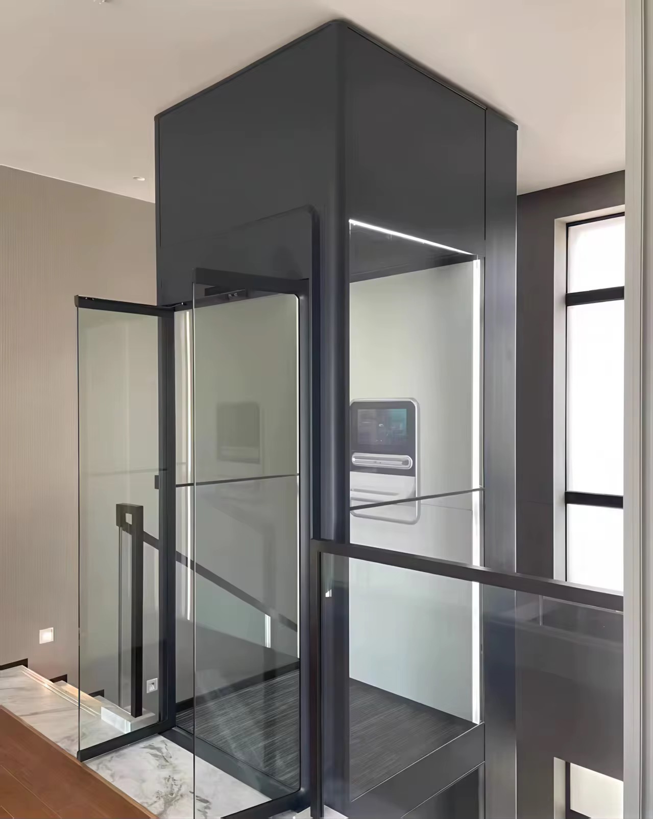 Gearless Traction Home Lift for High-Rise Flats by hiphen