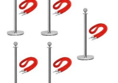 Rope-Type-Stanchion-Crowd-Queue-Control-Barrier-Post-5-Poles-5-Ropes-BY-HIPHEN-SOLUTIONS