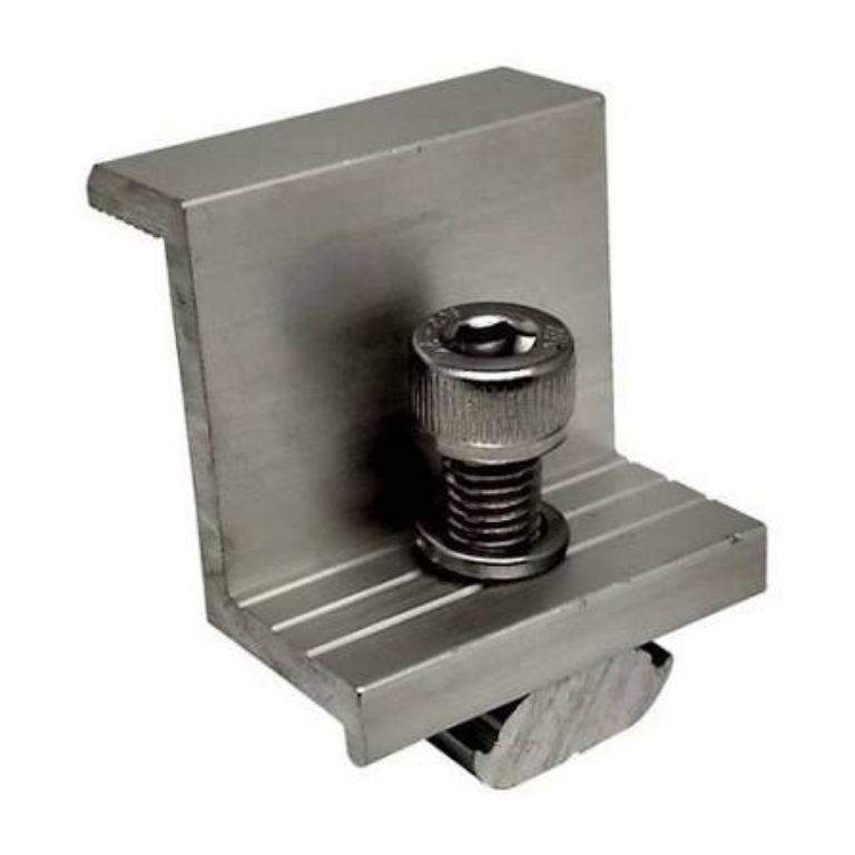End Clamp Panel Mount Accessories Provides support At The Ends Of Solar Panel Rows