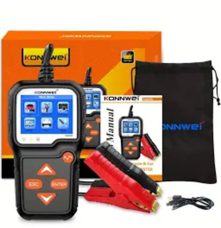 KONNWEI KW681 Car Motorcycle Battery Tester&Auto OBD2 Scanner 2in1 Car Battery Tester