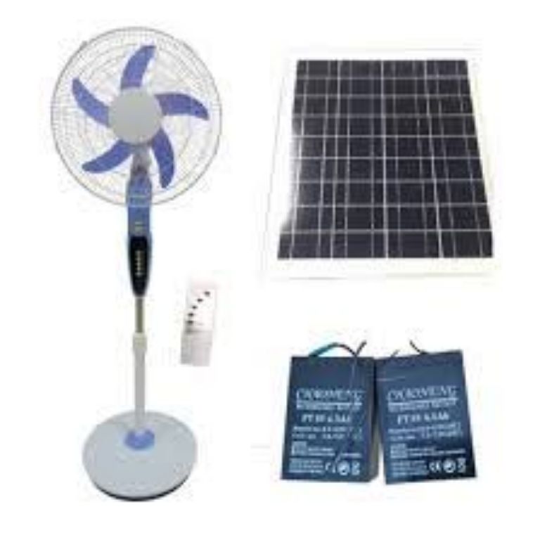 SPL 16-Inch Bluetooth Solar Powered Rechargeable Fan