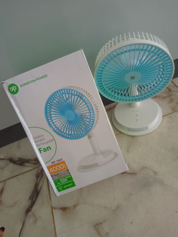 DP Desktop Portable Rechargeable Fan – DP-7627 by Lumett
