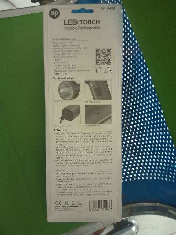 DP 3W LED Torch Light – DP-1953B by Lumett